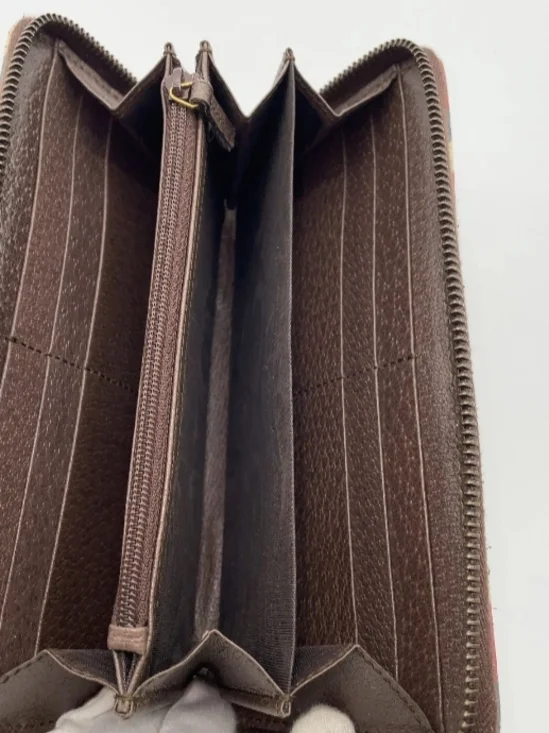 Gucci GG Supreme Courier UFO Tiger Sherry Line PVC Long Wallet/DB - Picture 7 of 14